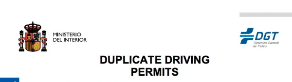 Spanish driving licence duplicate